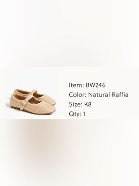 J Crew Toddler Girls' Tan Mary Jane Flats with Strap size 8